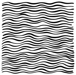 Wavy horizontal sloppy lines vector