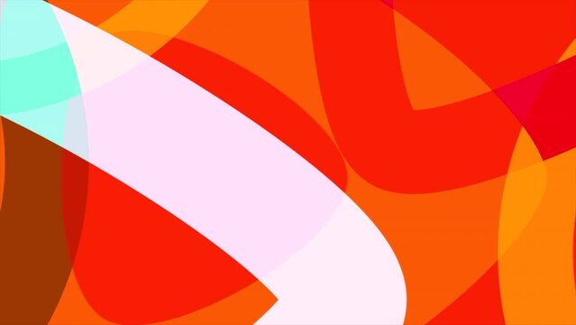 Bright geometric lines in animation. Motion. Colorful figures move in layers on animated background. Animated background with figures for intro or insertion