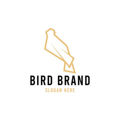 Bird Logo Design Template Vector. Monoline Animal Logo Concept Vector