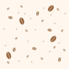 Coffee bean pattern vector