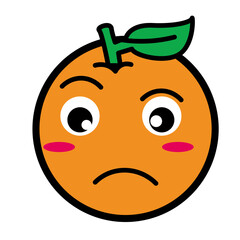 Orange Fruit Sticker Design