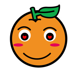 Orange Fruit Sticker Design