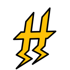 Thunder storm font design, alphabet leters vector illustration, Alphabet style, Alphabet Line Fonts, Thunder flash Storm