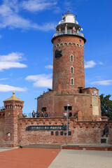 Kolberg, Kołobrzeg, Leuchtturm, Kurbad und Hafenstadt, Ostsee, Woiwodschaft Westpommern, Polen  - obrazy, fototapety, plakaty