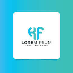  kf letter design for logo and icon.az typography for technology, business and real estate brand.az monogram logo.vector