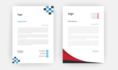 Creative letterhead , Elegant and minimalist style letterhead template design,A4 sizes    