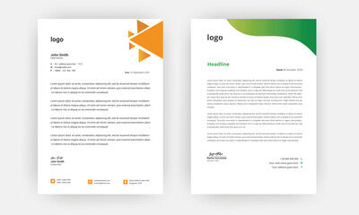 Creative letterhead , Elegant and minimalist style letterhead template design,A4 sizes    