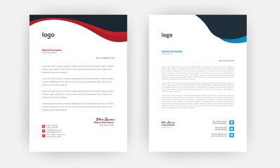 Creative letterhead , Elegant and minimalist style letterhead template design,A4 sizes    