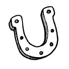 horseshoe vector illustration isolated on white background