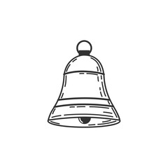 Merry Christmas bell. PNG illustration.