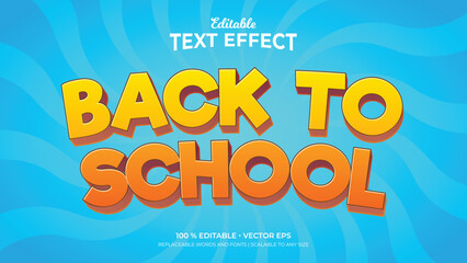 Back to School Editable Text Effects