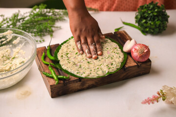 Akki rotti karnaraka famous rice based breakfast,rice bread closeup with selective focus and blur