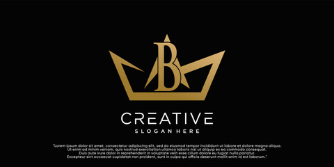 Letter B and A logo design template icon for business Premium Vector