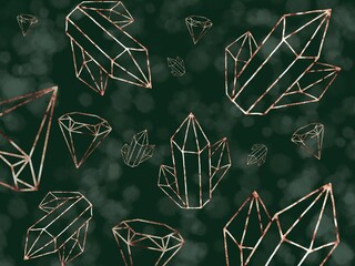 Pattern. Stones in glitter. Background