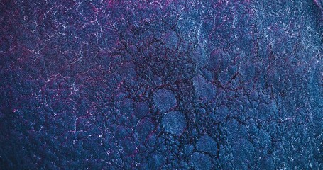Shiny bubbles texture. Glitter background. Futuristic cosmic pattern. Blue pink color particles decorative abstract empty space banner.