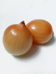 fresh onion on white background