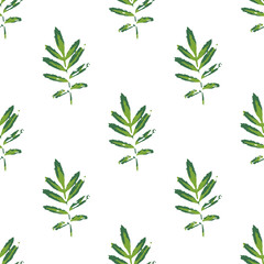 Marigold Leaves Seamless Pattern Background