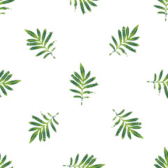 Marigold Leaves Seamless Pattern Background