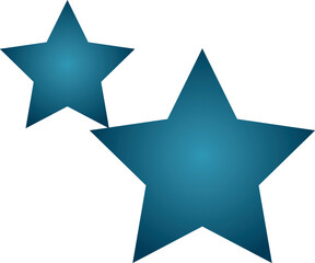 Stars are blue with a gradient. Design of advertisements and banners.
