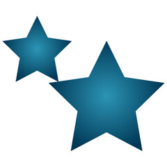 Stars are blue with a gradient. Design of advertisements and banners.