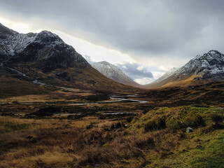 Mountains in Glencoe, Scotland.