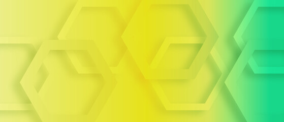 green and yellow abstract background geometry shine and layer element vector for presentation design