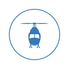 Aircraft chopper flight helicopter icon | Circle version icon |