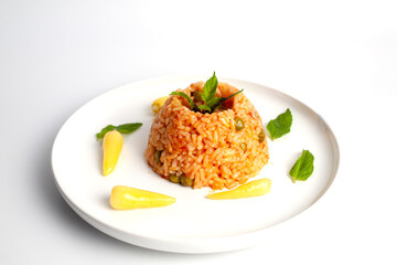 rice pilaf with sauce