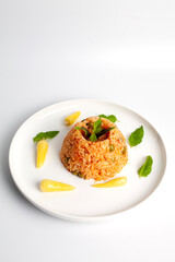rice pilaf with sauce