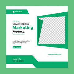 Digital marketing live webinar and corporate social media post template