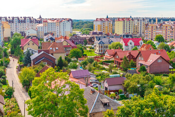 Zelenogradsk, small town on the Baltic Sea, aerial view.