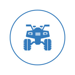 Dirt tire quad motocross bike icon | Circle version icon |