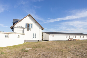 Buildings by Hirtshals lighthouse is a lighthouse at Hirtshals. It was built in 1863 in a late classicist style with N.S. Nebelong as architect and C.F. Rough as an engineer.Denmark,Scandinavia,Europe