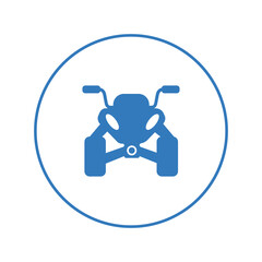 Resort dirt quad bike icon | Circle version icon |