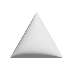 Fototapeta premium 3d Gray geometric shapes triangle embossed button.