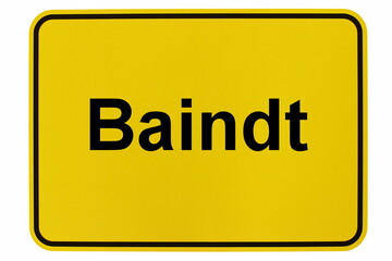 Illustration eines Ortsschildes der Gemeinde Baindt in Baden-Württemberg