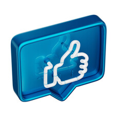 Neon like facebook isolated in 3d render design