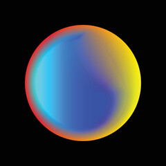 Vector Illustration . Colorful line .Liquid gradient  Logo . Design element . Abstract Geometric shape .