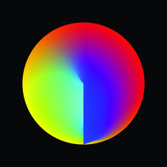 Vector Illustration . Colorful line .Liquid gradient  Logo . Design element . Abstract Geometric shape .