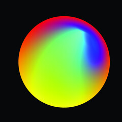 Vector Illustration . Colorful line .Liquid gradient Logo . Design element . Abstract Geometric shape .