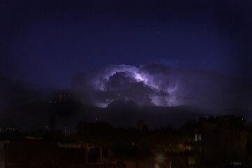 Lightning in the sky
