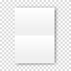 Paper empty illustration. Blank a4. Vector 3d document