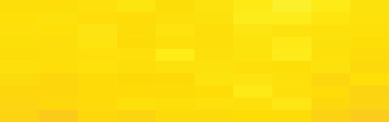 Abstract yellow gradient rectangles mosaic banner background. Vector illustration.