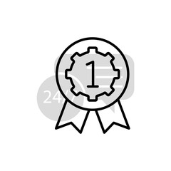 Badge concept line icon. Simple element illustration. Badge concept outline symbol design.