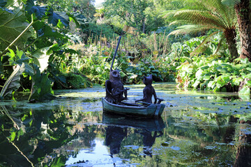 tropical garden pond