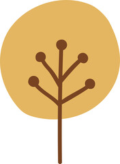  Autumn decorative element PNG, transparent.  Autumn nature, Fall floral art, fall season elements. Cartoon fall symbol, abstract shape isolated 