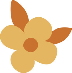  Autumn decorative element PNG, transparent.  Autumn nature, Fall floral art, fall season elements. Cartoon fall symbol, abstract shape isolated 