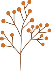 PNG, transparent  Autumn decorative element PNG, transparent.  Autumn nature, Fall floral art, fall season elements. Cartoon fall symbol, abstract shape isolated 