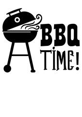 BBQ time sign. Grill  vector file. Barbeque party. Father's Day decor.  Cookies, grilled Isolated on transparent background.