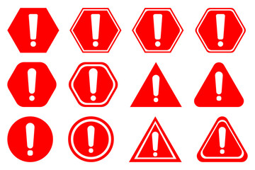 A set of simple red stop icons. Good for any project.